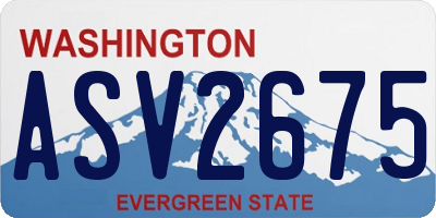 WA license plate ASV2675
