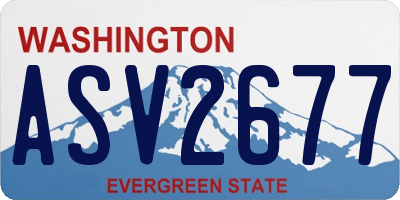 WA license plate ASV2677