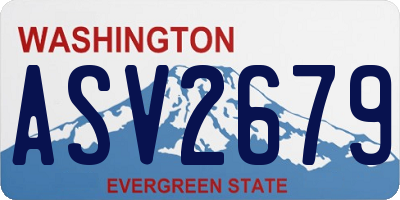 WA license plate ASV2679