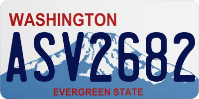 WA license plate ASV2682