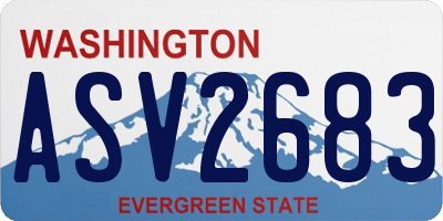 WA license plate ASV2683