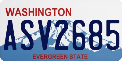 WA license plate ASV2685