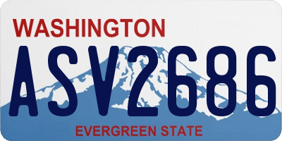 WA license plate ASV2686