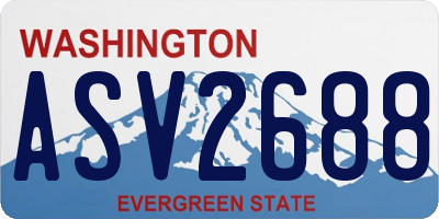 WA license plate ASV2688