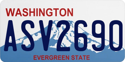 WA license plate ASV2690