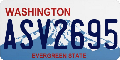 WA license plate ASV2695