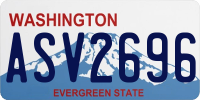 WA license plate ASV2696