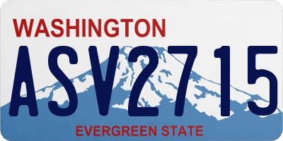 WA license plate ASV2715