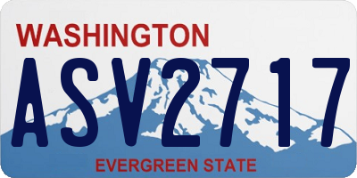 WA license plate ASV2717