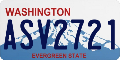 WA license plate ASV2721