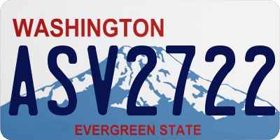 WA license plate ASV2722