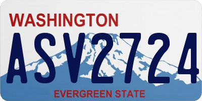 WA license plate ASV2724