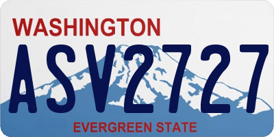 WA license plate ASV2727