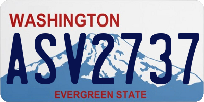WA license plate ASV2737
