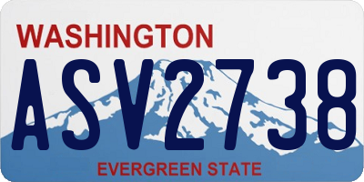 WA license plate ASV2738
