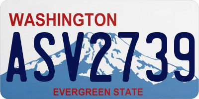 WA license plate ASV2739