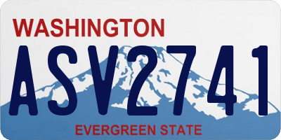 WA license plate ASV2741