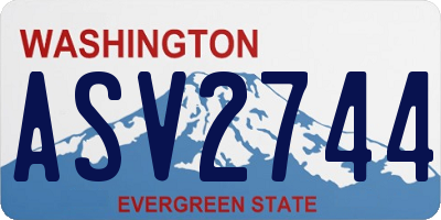 WA license plate ASV2744