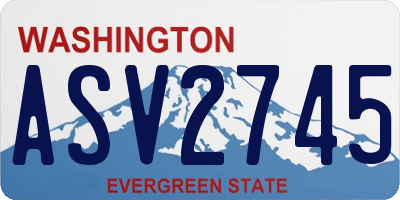 WA license plate ASV2745