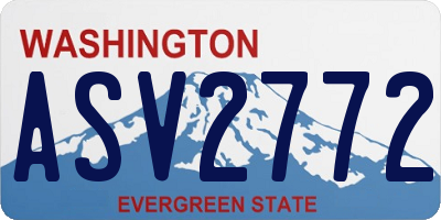 WA license plate ASV2772