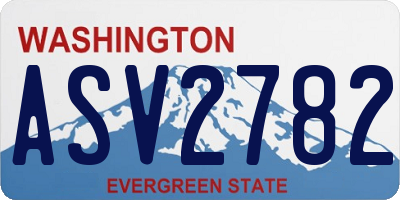 WA license plate ASV2782