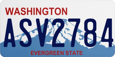 WA license plate ASV2784