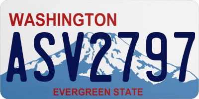WA license plate ASV2797