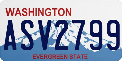 WA license plate ASV2799