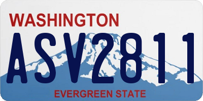 WA license plate ASV2811