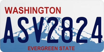 WA license plate ASV2824
