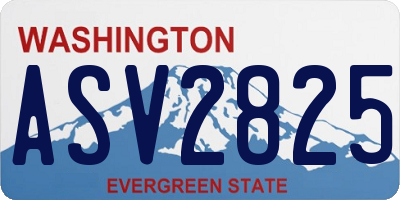 WA license plate ASV2825