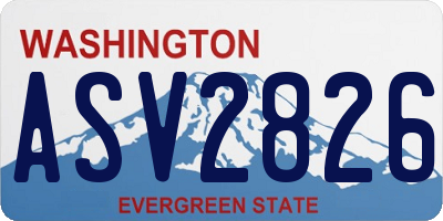 WA license plate ASV2826