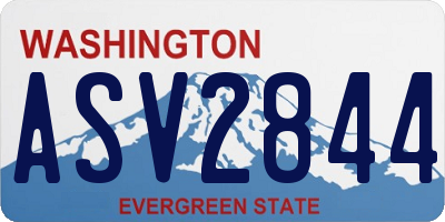 WA license plate ASV2844