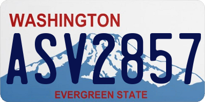 WA license plate ASV2857