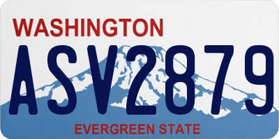 WA license plate ASV2879