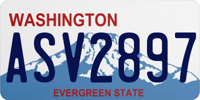 WA license plate ASV2897