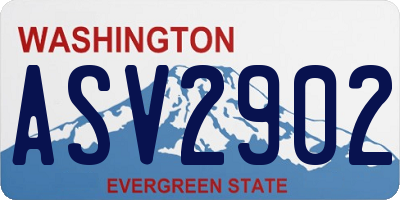 WA license plate ASV2902