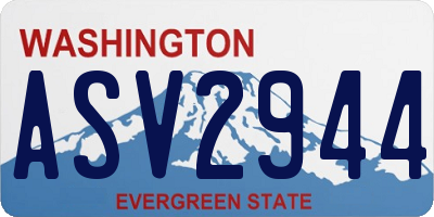 WA license plate ASV2944