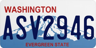 WA license plate ASV2946