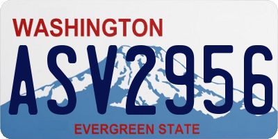 WA license plate ASV2956