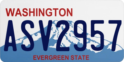 WA license plate ASV2957