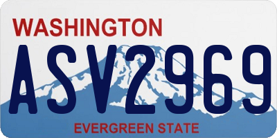 WA license plate ASV2969