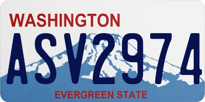 WA license plate ASV2974