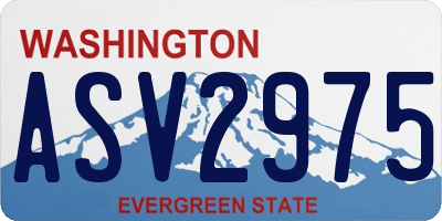 WA license plate ASV2975
