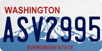 WA license plate ASV2995