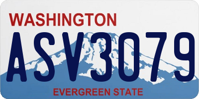 WA license plate ASV3079
