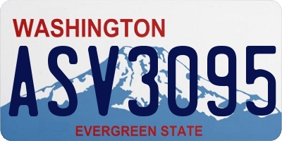 WA license plate ASV3095