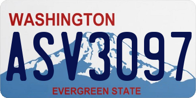 WA license plate ASV3097
