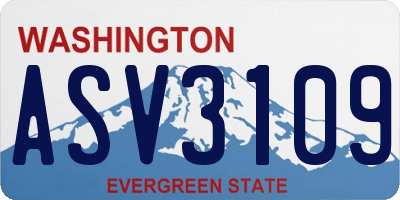 WA license plate ASV3109