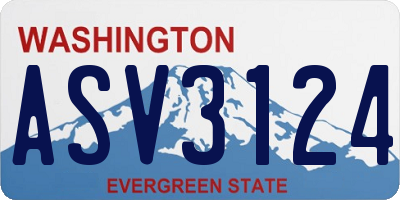 WA license plate ASV3124